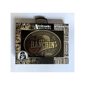 Montana Silversmiths Attitude Just Ranchin' Dale Brisby Belt Buckle NIB